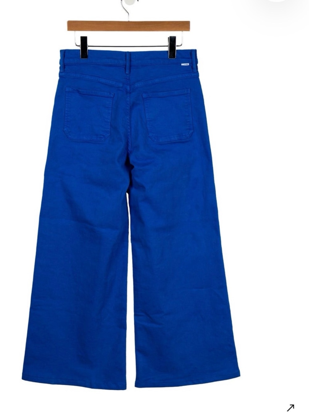 MOTHER Wide-Leg Jeans in Cobalt Blue